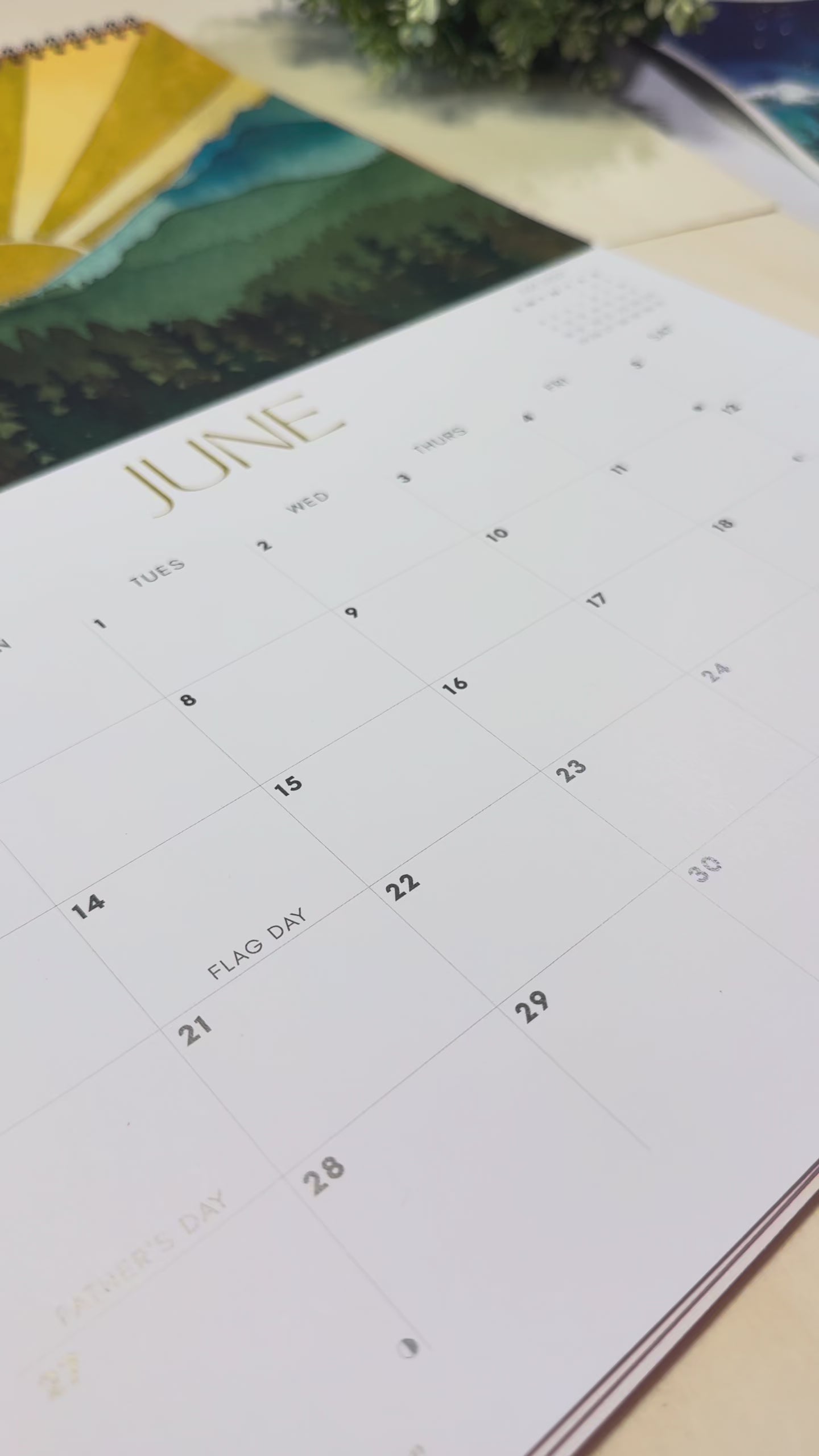 2027 Mountain Art Calendar | Watercolor Landscape Wall Decor